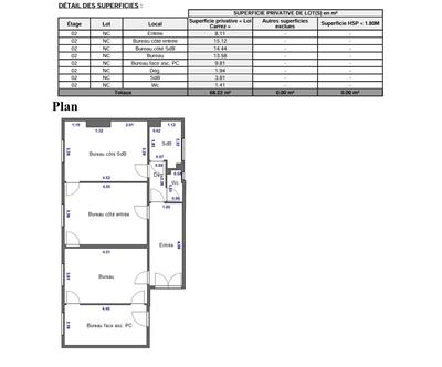 Bureau - 68 m²
