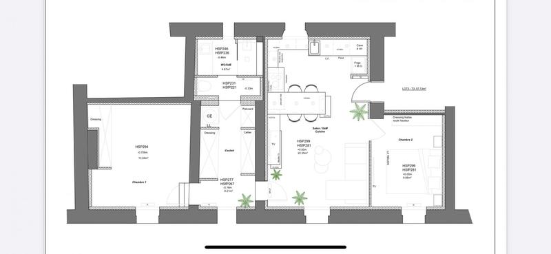Appartement - 60 m² - 3 pièces