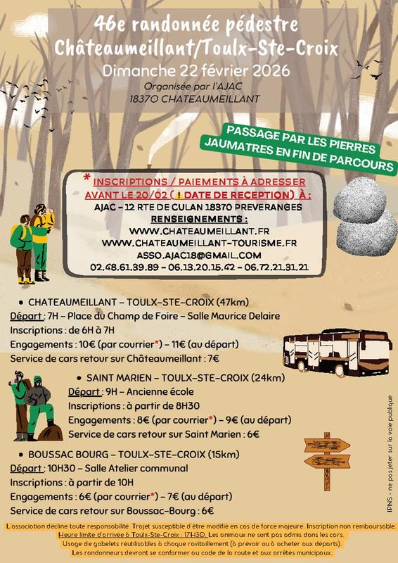 Randonnée Châteaumeillant Toulx Saint Croix