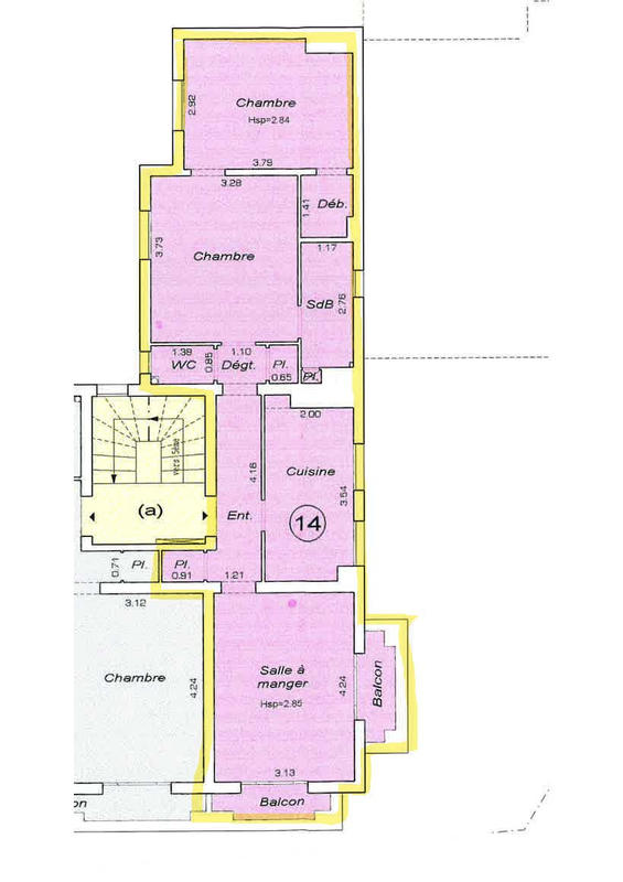 Appartement - 56 m² - 3 pièces