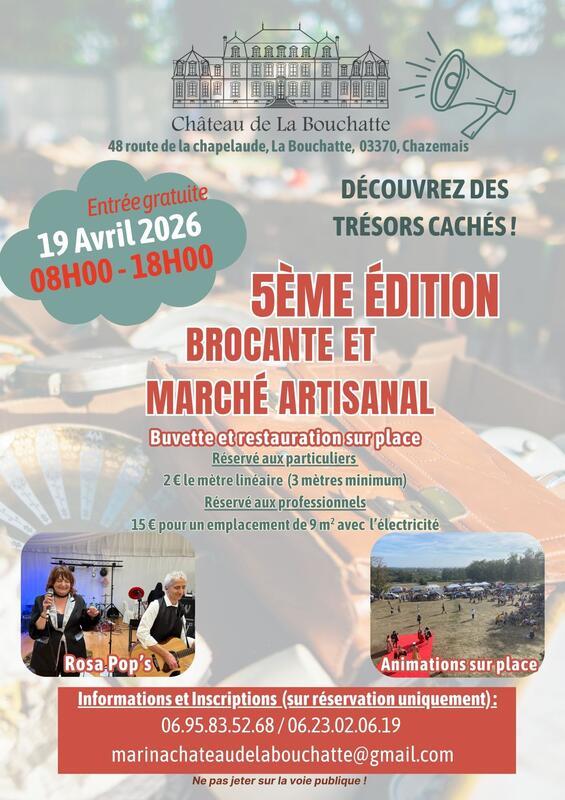 Brocante et marché artisanal du château de la bouchatte