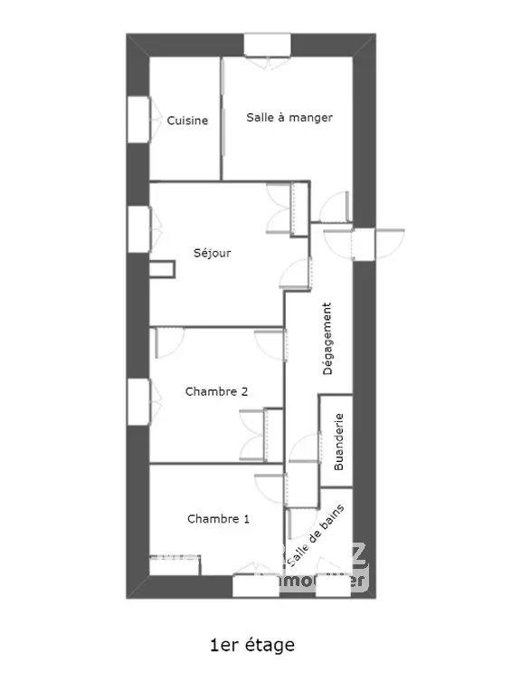 Appartement - 64 m² - 3 pièces