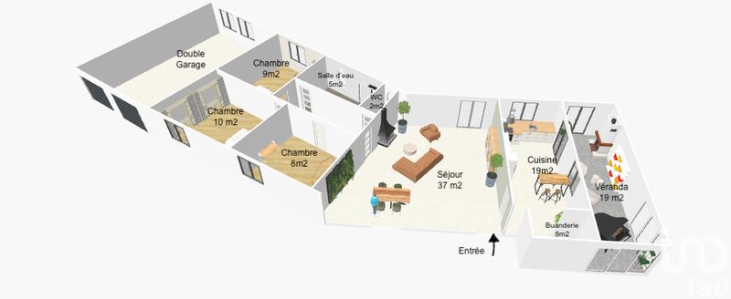 Maison - 124 m² - 4 pièces