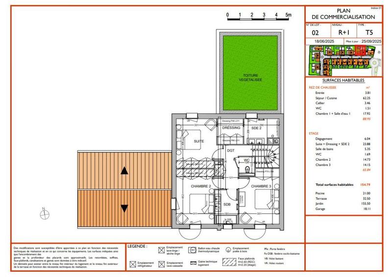 Maison - 154 m² - 5 pièces