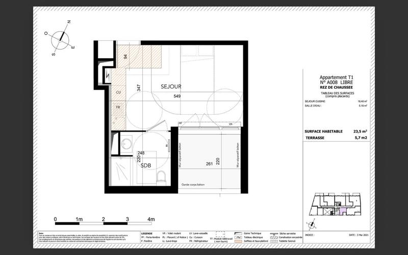 Appartement - 29 m² - 1 pièce