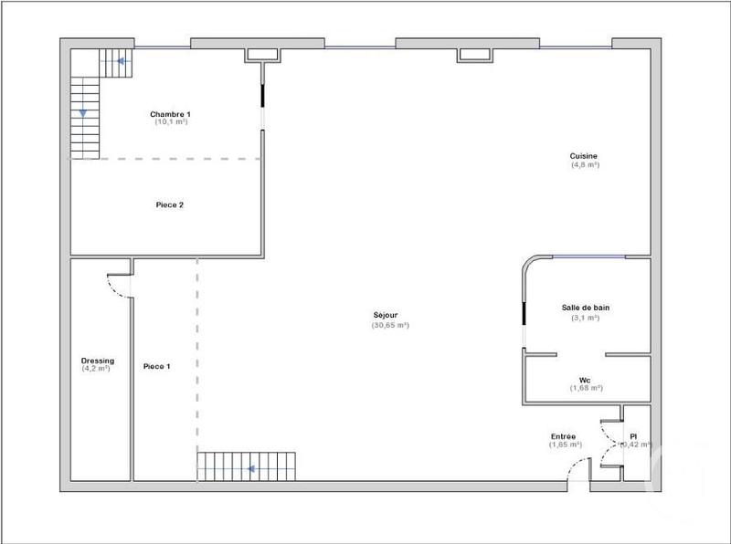 Appartement - 68 m² - 3 pièces