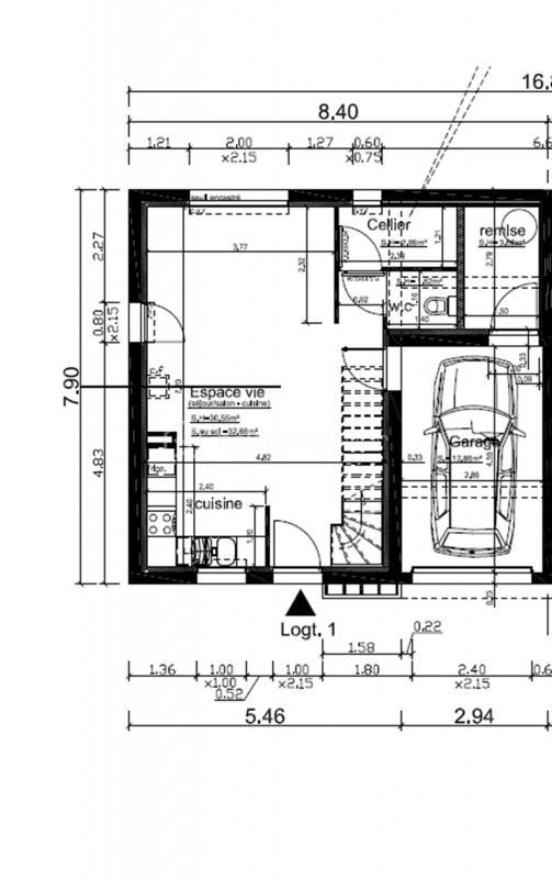 Pavillon - 75 m² - 4 pièces