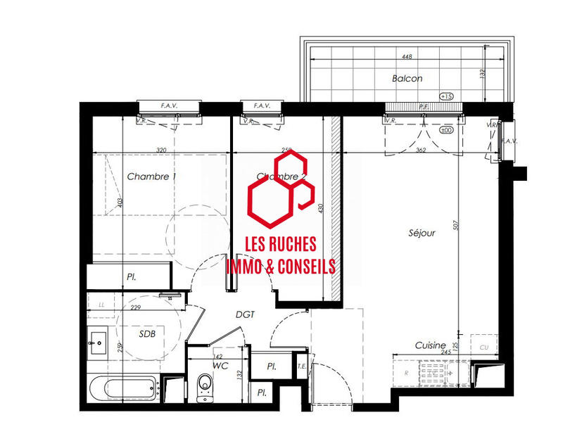 Appartement - 60 m² - 3 pièces