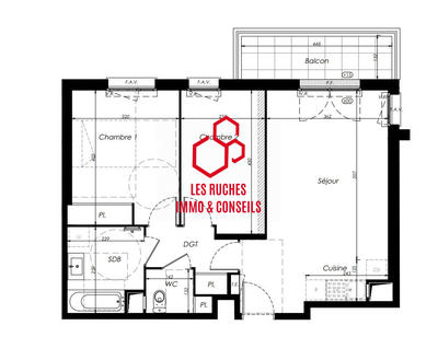 Appartement - 60 m² - 3 pièces