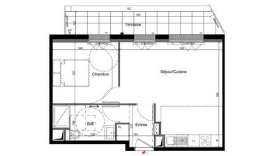 Appartement - 45 m² - 2 pièces