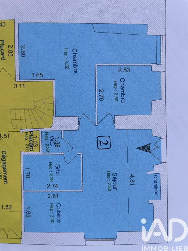 Appartement - 51 m² - 3 pièces