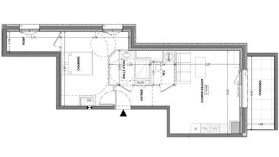 Appartement - 49 m² - 2 pièces