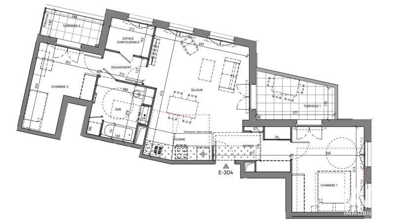 Appartement - 70 m² - 3 pièces