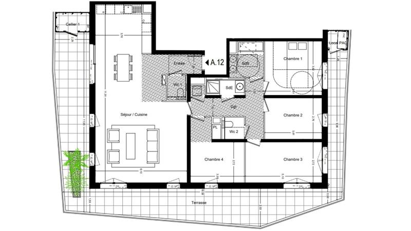 Appartement - 135 m² - 5 pièces