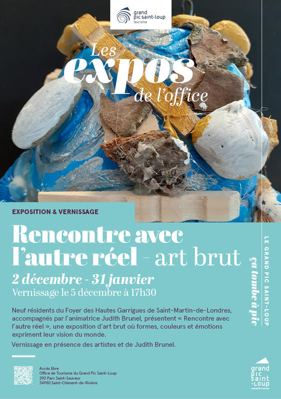 Exposition Dans Votre Office de Tourisme :  Résidents du Foyer des Hautes  Garrigues &quot;Rencontre avec l'Autre Réel&quot;