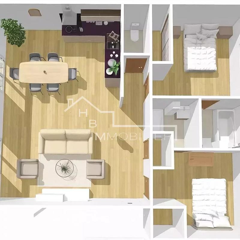 Appartement - 76 m² - 3 pièces