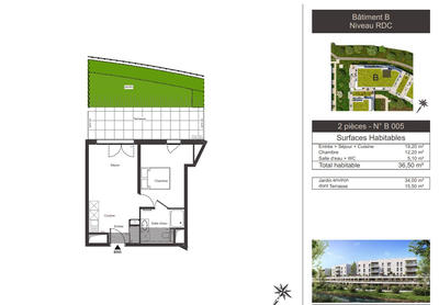 Appartement - 37 m² - 2 pièces