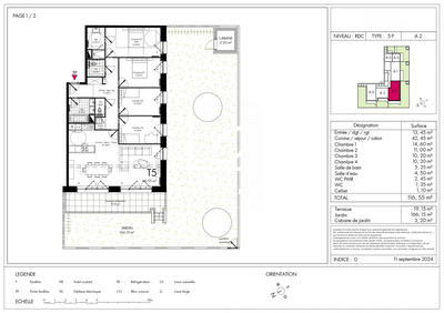 Appartement - 117 m² - 5 pièces