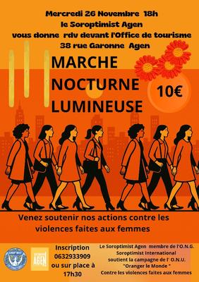 Marche nocturne lumineuse