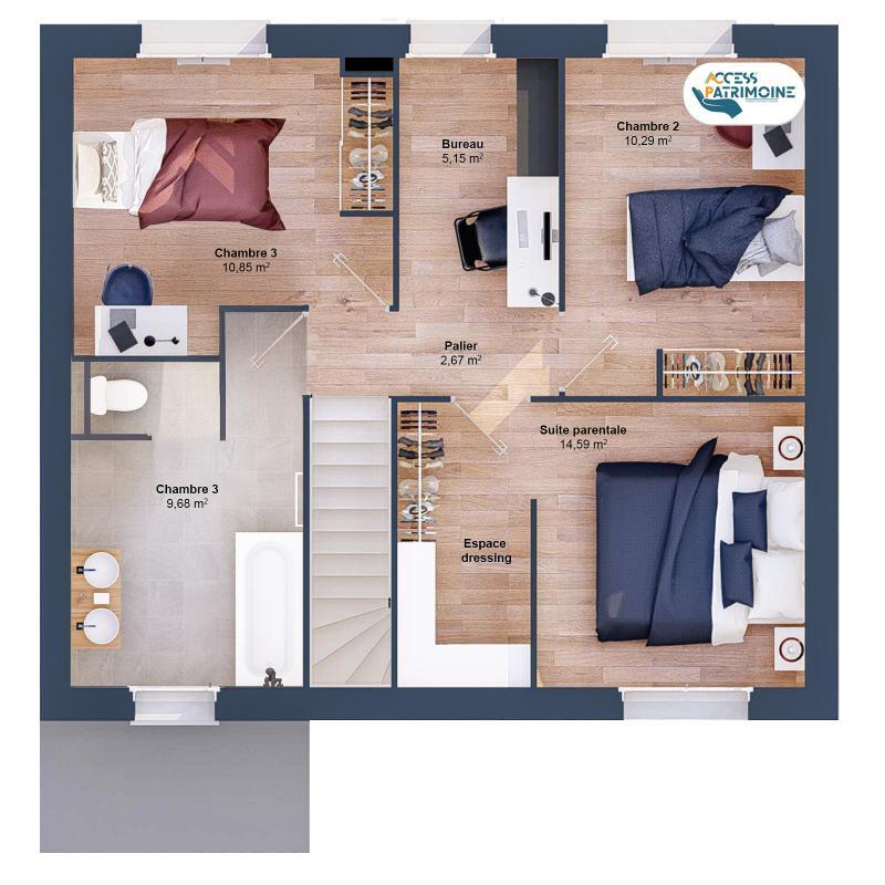 Maison - 100 m² - 5 pièces