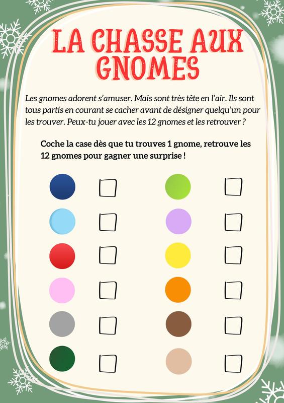 Chasse aux gnomes de Noël