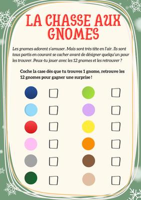 Chasse aux gnomes de Noël