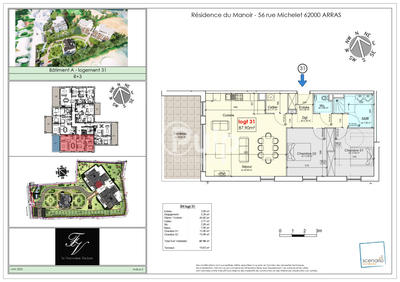 Appartement - 87 m² - 3 pièces