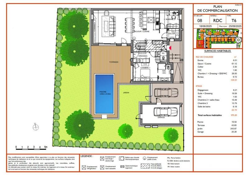 Maison - 171 m² - 6 pièces