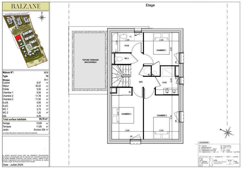 Maison - 96 m² - 4 pièces