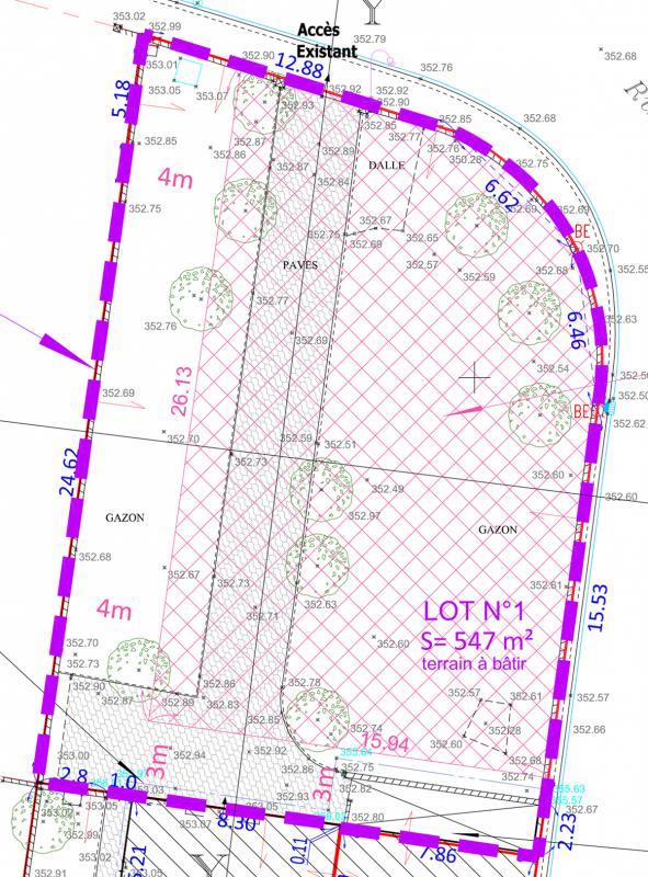 Terrain constructible - 547 m²