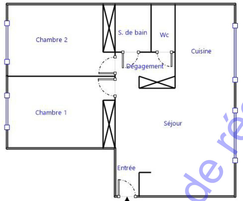 Appartement - 63 m² - 3 pièces