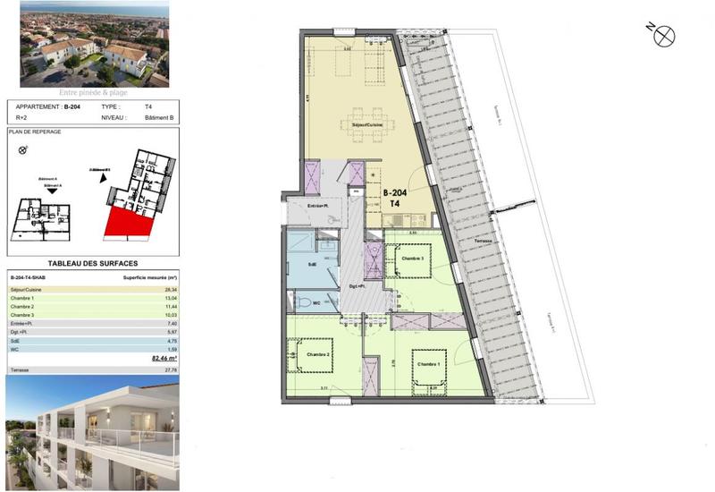 Appartement - 82 m² - 4 pièces