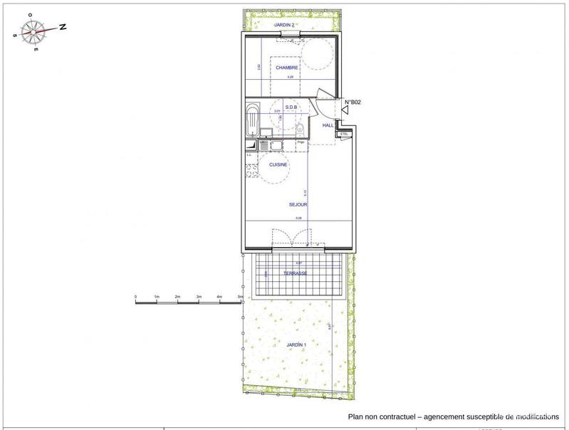 Appartement - 45 m² - 2 pièces