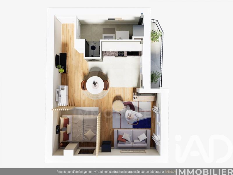 Appartement - 28 m² - 1 pièce