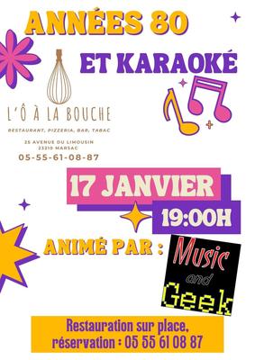 Soirée Années 80 et Karaoké