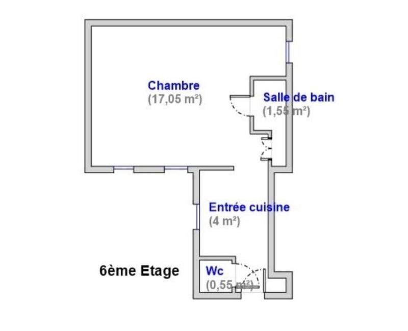 Studio - 23 m² - 1 pièce