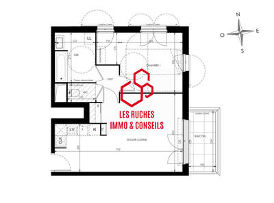 Appartement - 50 m² - 2 pièces