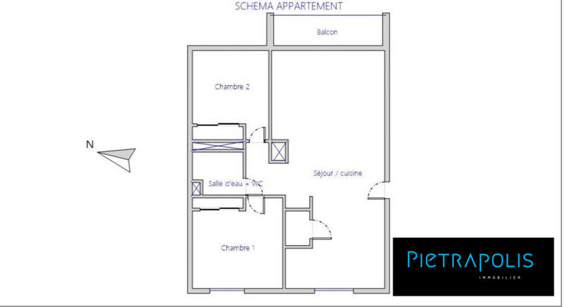 Appartement - 52 m² - 3 pièces