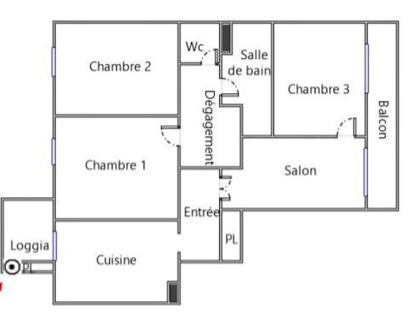 Appartement - 68 m² - 4 pièces