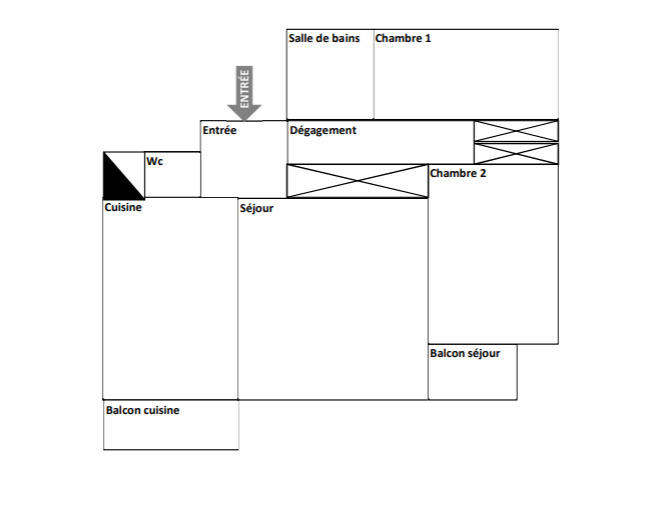 Appartement - 66 m² - 3 pièces