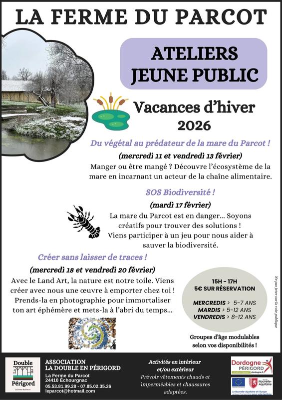 Atelier jeune public au Parcot