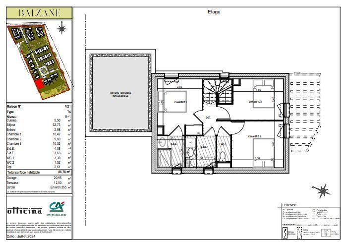 Maison - 86 m² - 4 pièces