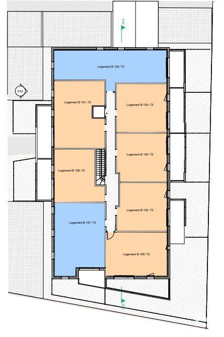 Appartement - 43 m² - 2 pièces