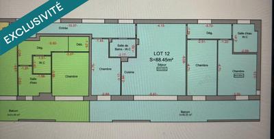 Appartement - 89 m² - 4 pièces