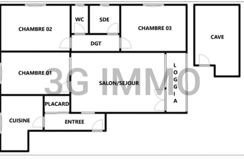 Appartement - 84 m² - 4 pièces