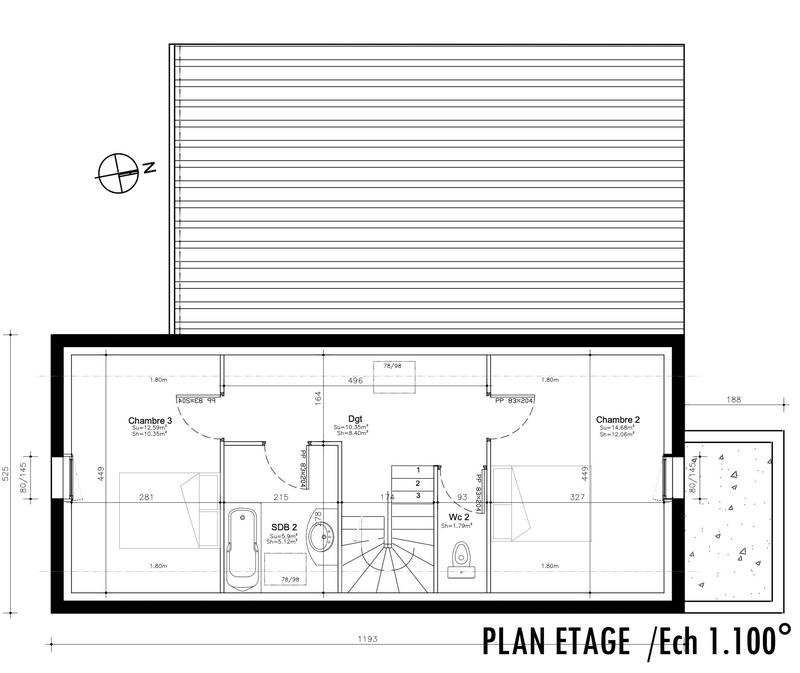 Maison contemporaine - 118 m² - 4 pièces