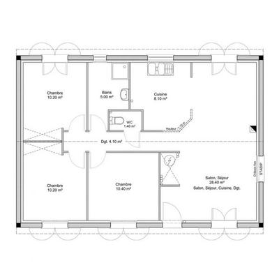 Maison - 78 m² - 4 pièces