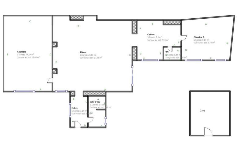 Appartement - 68 m² - 3 pièces