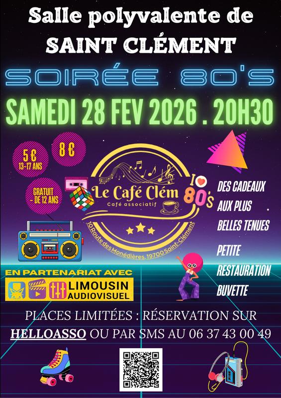 Soirée dansante années 80's