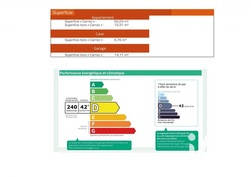 Appartement - 62 m² - 3 pièces